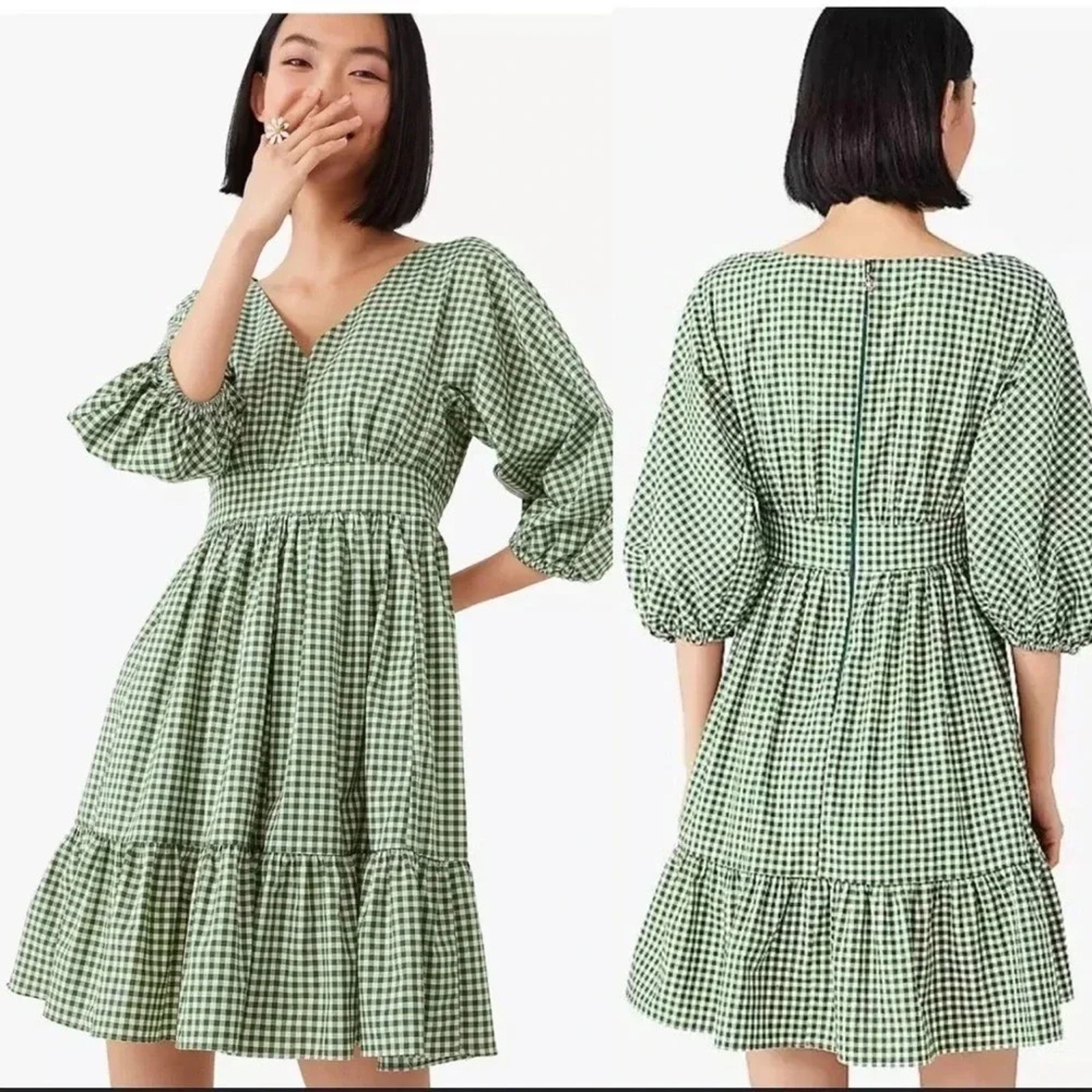 Kate Spade New York Mini Gingham Bodega Dress, Size 6 Nwot